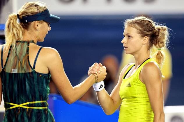 MELBOURNE, Grand Slam, Maria Sharapova (li.) und Maria Kirilenko (beide RUS). 