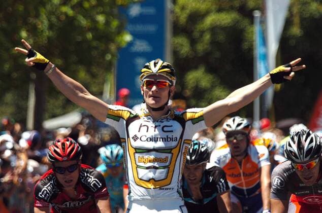 2010, Tour Down Under, tappa 01 Clare - Tanunda, Etappensieger Andre Greipel (Htc - Columbia), Tanunda  o0 Etappensieg, Etappensieger, Jubel, Freude,