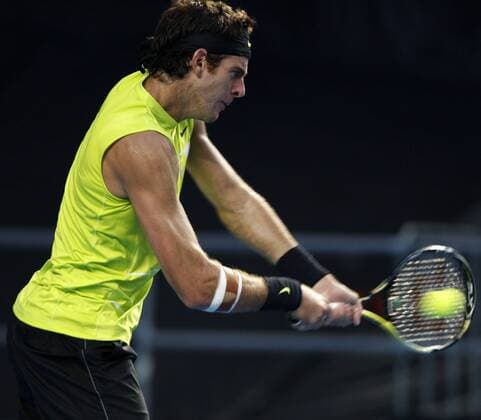 Juan Martin Del Potro of Argentina returns the ball - 