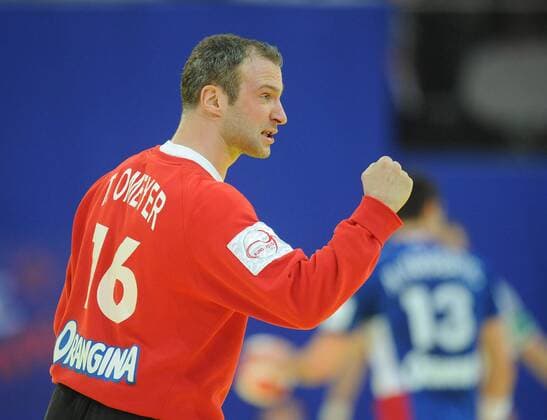Handball EM Herren 2010 Hauptrunde Deutschland - Frankreich 24.01.2010 Thierry Omeyer (FRA) jubelt  o0 Jubel, Freude