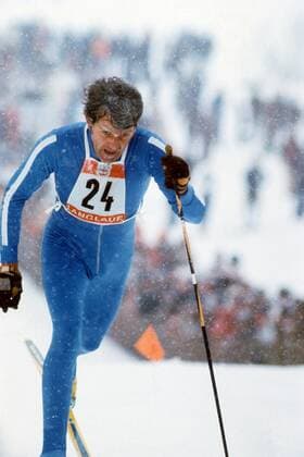 Gerhard Grimmer (DDR) Nordischer Skilauf OS Winter Herren Olympische Spiele Innsbruck 1976, Winterspiele, Ski Nordisch, Skisport, Langlauf Einzelbild Seefeld
