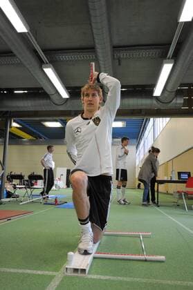Die Deutsche Nationalmannschaft beim Leistungstest in Stuttgart, Stefan Kiessling.