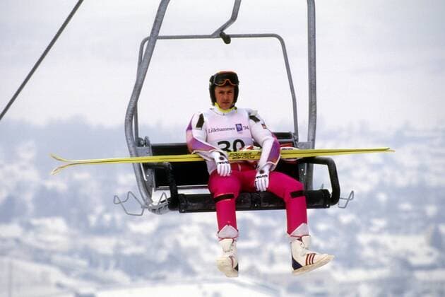 Jens Weißflog (Deutschland) Skispringen OS Winter Herren Olympische Spiele 1994, Winterspiele, Ski Nordisch, Skisport Einzelbild Lillehammer