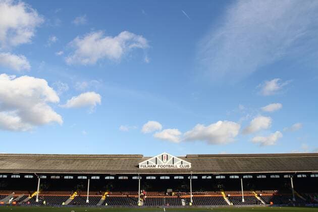 FC Fulham, 30.01.10 - Craven Cottage, home of Fulham football club under a blue sky with fluffy white clouds. 