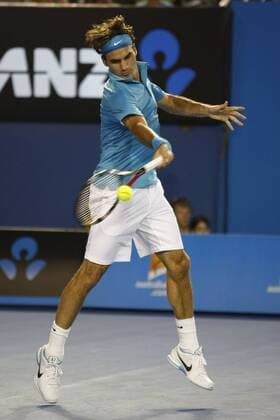Australien, Melbourne, Sport, Tennis, Grand Slam Tournament, Melbourne Park, Australian Open 2010, Herren Endspiel,Finale, Roger Federer (SUI)