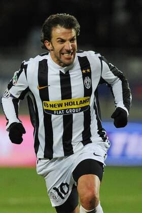 Juventus Turin (weiß) vs. Lazio Rom (dunkelblau) Torjubel Alessandro Del Piero  o0 Jubel Freude