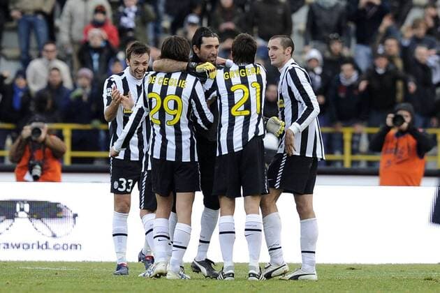 Bologna, FC Bologna - Juventus Turin (Juve) 1:2 - Jubel Juventus  o0 Freude