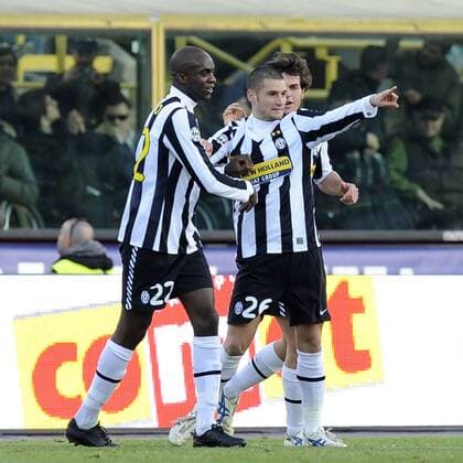 Bologna, FC Bologna - Juventus Turin (Juve) 1:2 - Jubel Antonio Candreva (Juve, Mitte) -  o0 Freude