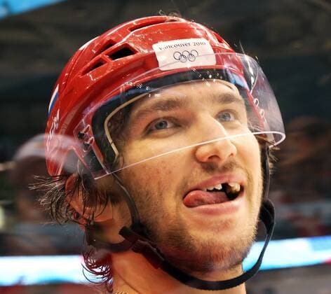 Feb. 18, 2010 - Vancouver, British Columbia, Canada - Russia s ALEXANDER OVECHKIN warms up prior to the preliminary round match against CZE at Canada Hockey Place in Vancouver, BC during the 2010 Winter Olympics, February 21, 2010. - ZUMAw51