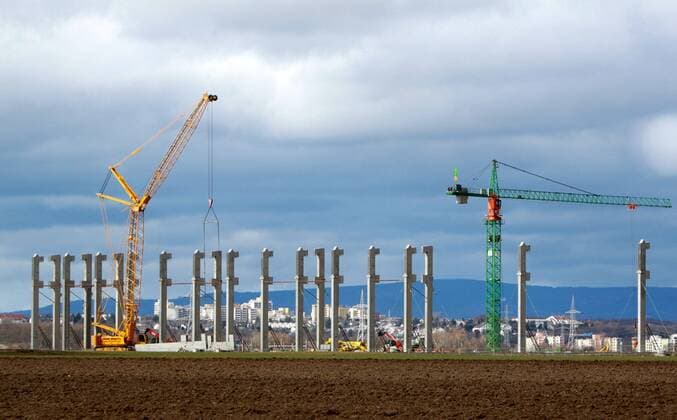 Fußball, Stadiongeschichte 1. FSV Mainz 05 Baustelle der Coface Arena, zukünftige Heimspielstätte des 1. FSV Mainz 05 o0 Bau, Stadion, Stadionbau, Stadionneubau, Neubau