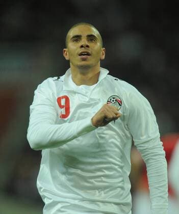 Mohamed Zidan of Egypt celebrates scoring the opening goal International Friendly England v Egypt 3rd March, 2010 EDITORIAL USE ONLY. No use with unauthorised audio, video, data, fixture lists, club league logos or live services. Online in-match use limited to 120 images, no video emulation. No use in betting, games or single club league player publications. o0 Jubel, Freude
