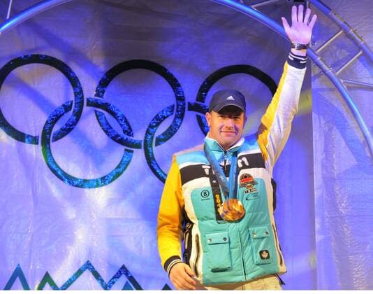 03.03.2010 Oberhof - Empfang Thüringens Olympia-Teilnehmer von Vancouver . Andre Lange (GER ) o0 Bob Bobsport