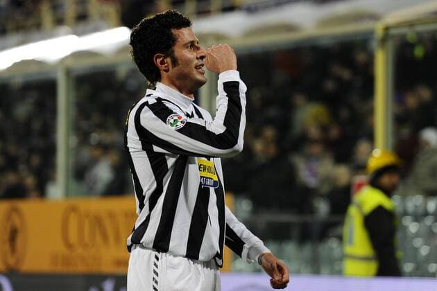 ACF Fiorentina AC (Blau) vs Juventus Turin (Weiß): Jubel Fabio Grosso  o0 Jubel Freude