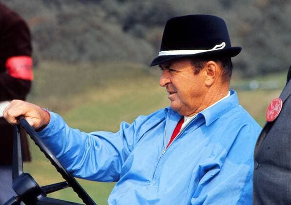 Sam Snead USA (Golf) Ryder Cup 1969  o0 Aufnahmedatum geschätzt Royal Birkdale, Southport
