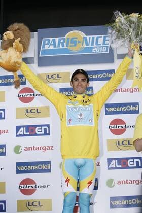 2010, Paris - Nice, Etappe 07 Nice - Nice, Astana 2010, Sieger Alberto Contador, Nice  o0 Jubel Freude Sieg