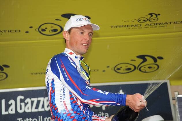 Tirreno - Adriatico 2010, 6. Etappe: Montecosaro - Macerata, Katusha, Ignatiev Mikhail, Etappensieger  o0 Etappensieg, Jubel, Freude