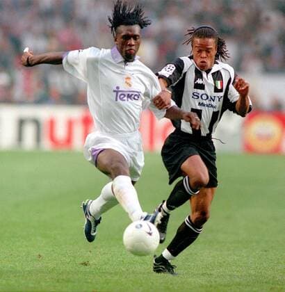 Edgar Davids (JUVENTUS TURIN, R) and Clarence Seedorf (Real Madrid) -  o0 Finale