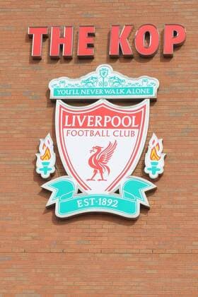 FC Liverpool - 17.03.2010 - Entrainement - Anfield Road - The Kop  o0 England Stadion The Kop Schriftzug Logo, Emblem, Vereinslogo, Vereinsemblem Objekte