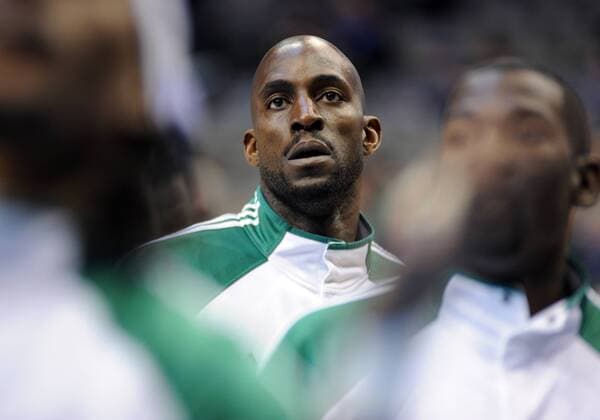 March 20, 2010: Boston Celtics forward Kevin Garnett 5 scored 8 points during an NBA game between the Boston Celtics and the Dallas Mavericks at the American Airlines Center in Dallas, TX Boston defeated Dallas 102-93 Icon2010032034 EDITORIAL USE ONLY