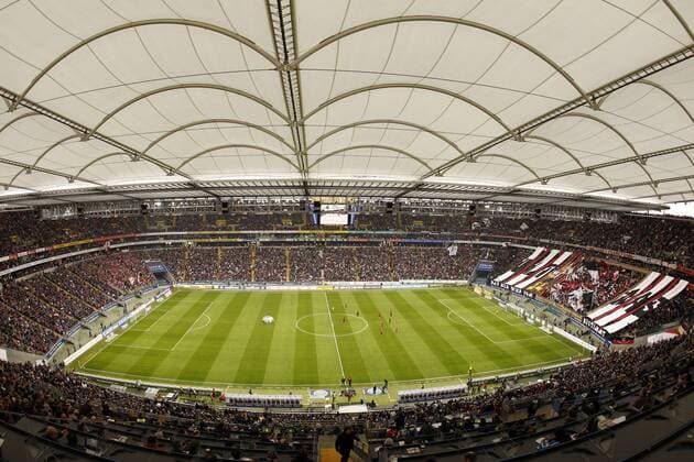 Fussball, 1. Bundesliga, Heimspielstätte von Eintracht Frankfurt - Commerzbank Arena o0 Stadion fisheye