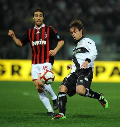Mathieu FLAMINI Milan, Daniele GALLOPPA Parma -- FC Parma (weiß)-AC Milan. Serie A 2009 2010 NicoloXZangirolami