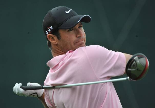 Trevor Immelman (RSA) lets go of the club as he hits off of the 18th tee box during the second round of the Arnold Palmer Invitational at the Bay Hill Club and Lodge in Orlando, Florida on March 26, 2010.  ORL20100326322