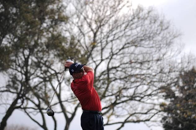 J. P. Hayes (USA) watches his drive off of the 15th tee box during the second round of the Arnold Palmer Invitational at the Bay Hill Club and Lodge in Orlando, Florida on March 26, 2010.  ORL20100326325