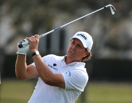 Phil Mickelson (USA) watches his drive off of the 14th tee box during the second round of the Arnold Palmer Invitational at the Bay Hill Club and Lodge in Orlando, Florida on March 26, 2010.  ORL20100326309