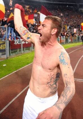 Daniele de Rossi (AS Rom) - 27-03-2010 stadio olimpico campionato serie a 2009-2010 massimo+oliva o0 nackt, Jubel, Freude