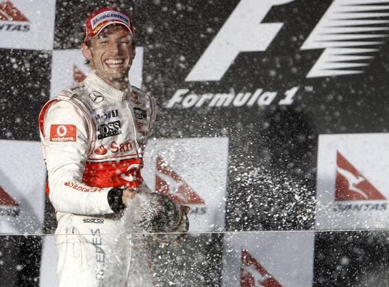 Motorsports Formula 1: World Championship 2010, GP of Australia, winner Jenson Button (GBR, Vodafone McLaren Mercedes), xHOCHxZWEIx