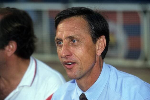 Trainer Johan Cruyff (FC Barcelona) Fußball EC 1 Herren Finale Europapokal der Landesmeister 1991 1992, FC Barcelona Porträt London