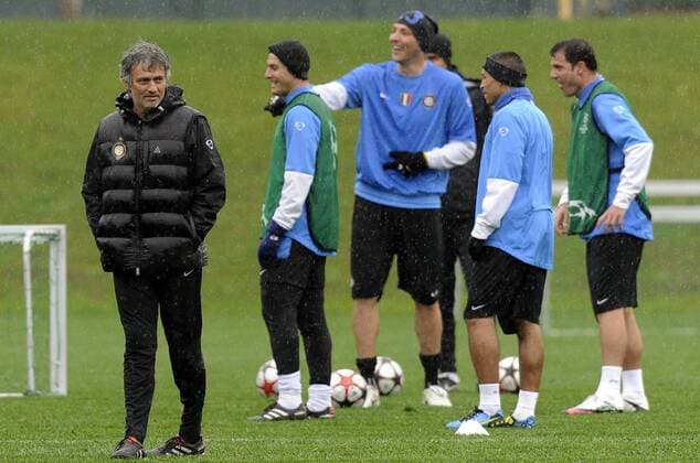 Trainer Jose Mourinho (Inter Mailand, li.) - DanieleBuffa - 