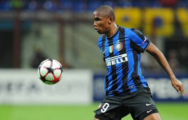Samuel Eto o (Inter Mailand), 31 03 2010 Stadio Meazza, Inter Mailand - CSKA Moskau. Champions League 2009 2010 - BIBI o0 Etoo