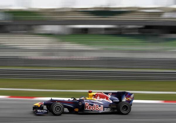 Formula 1, GP of Malaysia: 05 Sebastian Vettel (GER, Red Bull Racing), xHOCHxZWEIx o0 Mitzieher