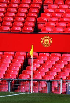 Innenansicht Old Trafford Stadion, Heimspielstätte von Manchester United - - Champions League, Viertelfinale, Manchester, 07.04.2010 CL Saison 2009 2010