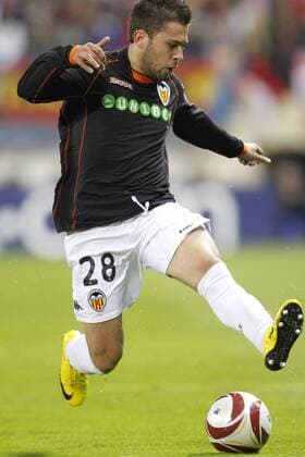 MADRID (08 04 2010) - Europe League - Atletico Madrid (red) vs Valencia FC (black) - Jordi Alba -  (008)