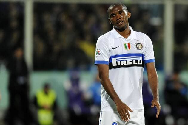 10 04 2010 - Serie A ACF Fiorentina (AC Florenz, violett) vs Inter Mailand (weiß) - Samule Eto o  o0 Etoo