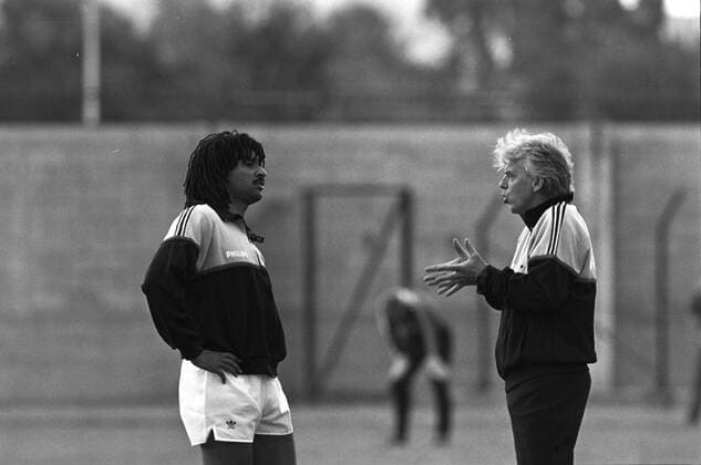(From L-R) Ruud Gullit,coach Leo Beenhakker Holland, World Cup 1990 xVIxRobertxCollette VIxIVx 110242 o0 WM Nationaltrainer, Trainer