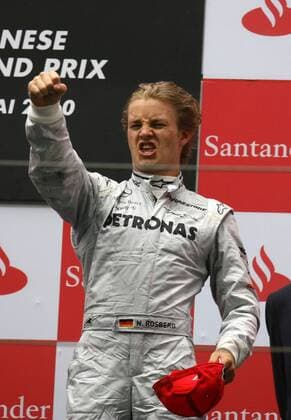 Nico Rosberg, Mercedes GP PETRONAS Formel 1-Team, F1 GP China in Shanghai, 18.04.10 o0 Freude Jubel