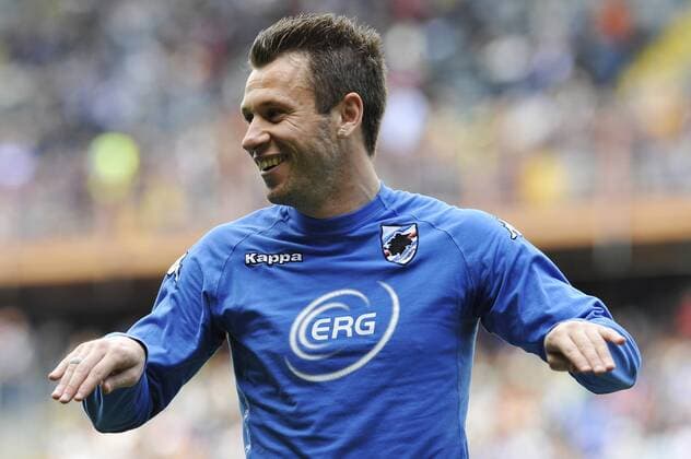 Antonio Cassano (Sampdoria) 18 04 2010 Stadio Ferraris Marassi - Sampdoria Genua (blue) vs. AC Mailand (red) - giorgioxperottino
