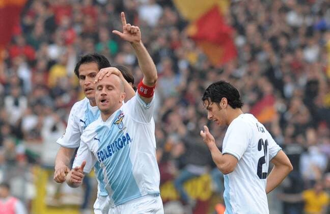 Tommaso Rocchi (Lazio, 2L) jubelt - Lazio Rom - AS Rom 1:2 - AntoniettaxBaldassarre o00 Derby