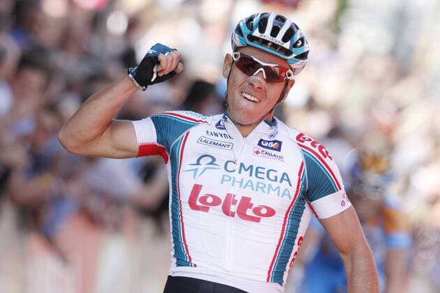 Valkenburg Cauberg 2010, Amstel Gold Race, Sieger Philippe Gilbert (Team Omega Pharma - Lotto)  o0 Jubel Freude