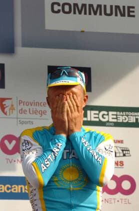 2010, Liege - Bastogne - Liege, Astana 2010, Alexander Vinokourov ,  o0 Freude Emotionen Tränen weinen