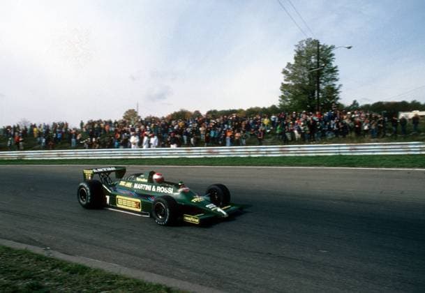 Mario Andretti (USA Lotus Ford) in seinem Boliden -  Motorsport Grand Prix Herren Großer Preis von USA 1979, Formel 1 WM, F1, F, GP Einzelbild Watkins Glen