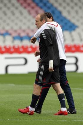 Training FC Bayern München - Arjen Robben - Stade de Gerland - Lyon - 26-04-10 EddyLEMAISTRE - 
