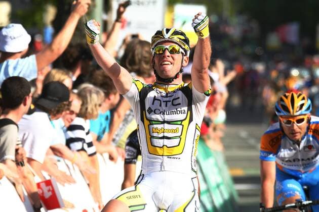 Tour de Romandie 2.Etappe Fribourg - Fribourg. Etappensieger Mark Cavendish GBR Tdeam HTC Columbia 29 .April 2010 o0 Jubel Freude Ziel 
