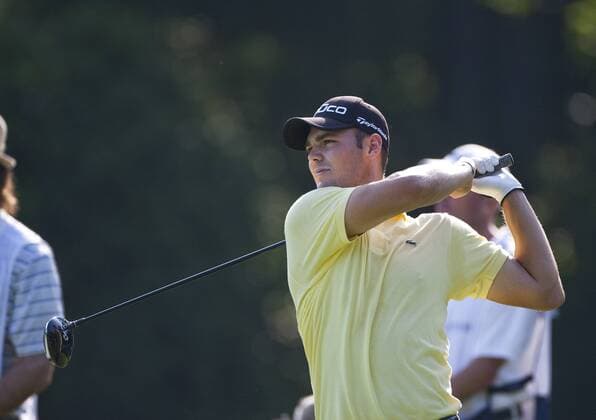 Martin Kaymer, of Germany, tees off in the first round of The Players Championship PGA golf tournament in Ponte Vedra Beach, Florida on May 6, 2010.  PVB2010050602