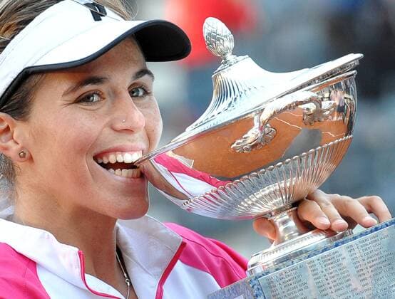 Maria Jose Martinez Sanchez (ESP) , Finale, Internazionali BNL D Italia- AntoniettaxBaldassarre o0 Jubel Freude Sieg, Sieger Siegerehrung o00 Pokal