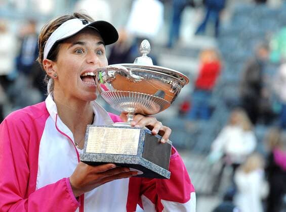 Maria Jose Martinez Sanchez (ESP) , Finale, Internazionali BNL D Italia- AntoniettaxBaldassarre o0 Jubel Freude Sieg, Sieger Siegerehrung o00 Pokal