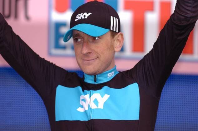 2010, Giro d Italia, Amsterdam - Amsterdam: Team Sky 2010, Bradley Wiggins - Etappensieger -  o0 Siegerehrung Freude